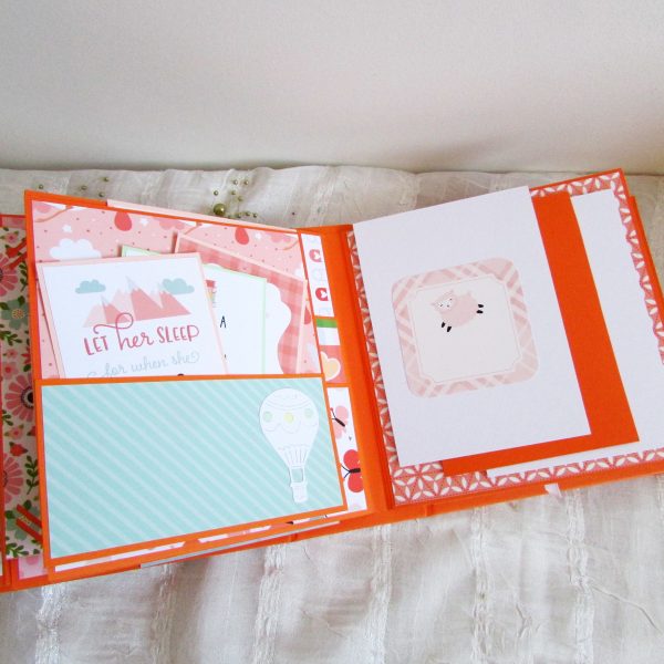 Бебешки албум за момиченце, в оранжево