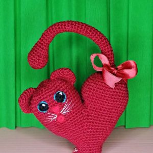 Коте Сърце червено, подарък за Свети Валентин