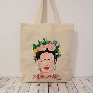 Рисувана текстилна торба "Фрида Кало"