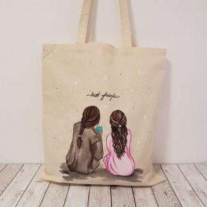 Рисувана текстилна торба "Best Friends"