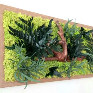 Картина със скандинавски мъх и стабилизирани растения