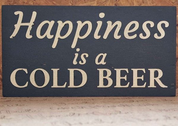 Декоративна табелка Happiness is a Cold Beer