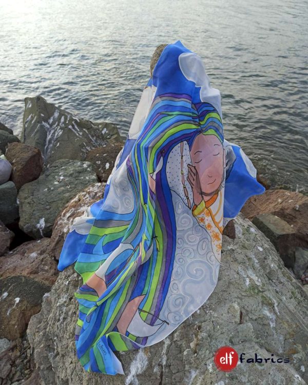 "Морски Сън" - авторски шал, подарък за мечтател и поет - наличен