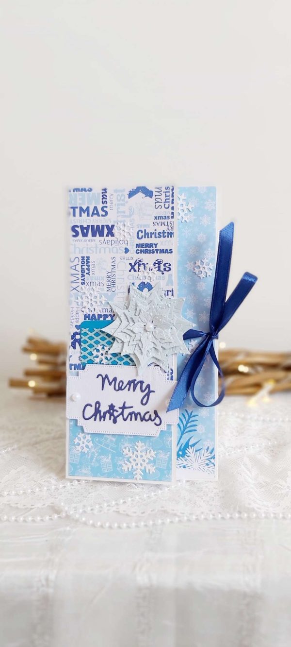 Коледна картичка-плик за паричен подарък Merry Christmas - 8
