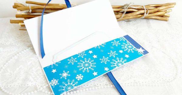 Коледна картичка-плик за паричен подарък - модел 2
