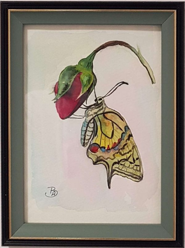 Картина акварел „Пеперуда“