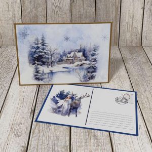 Коледен плик с картичка "Зимна приказка", FLO286