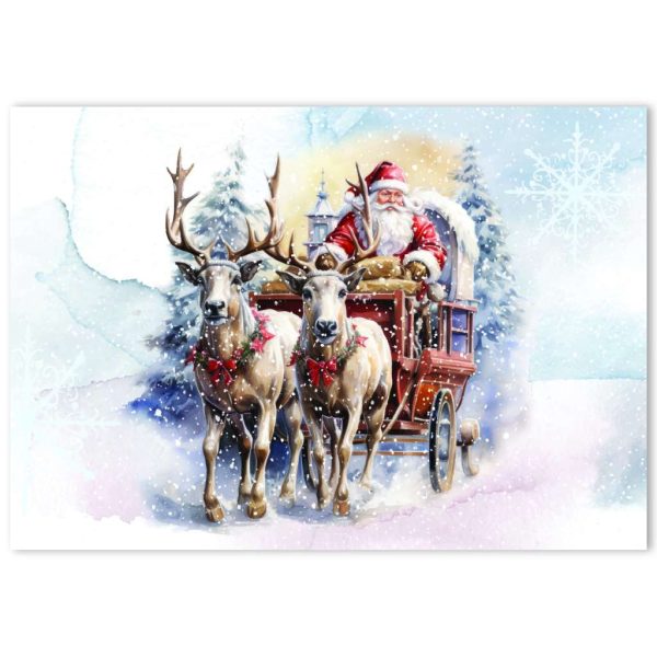 Коледен плик с картичка "Дядо Коледа", FLO283