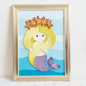 Квилинг картина/декоративно пано "Малката русалка"