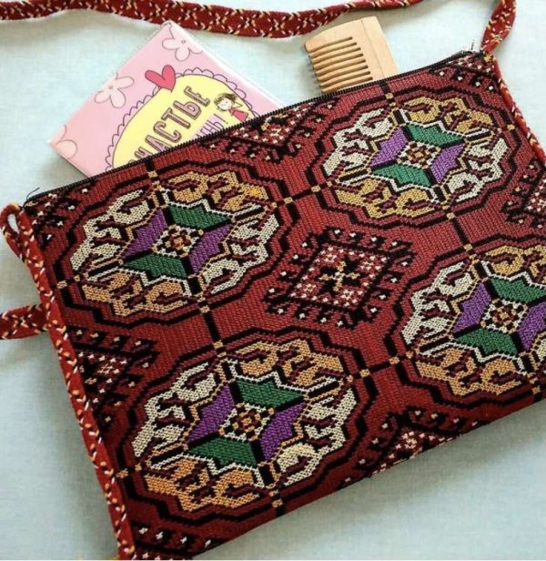 Ръчно изработена дамска чанта за грим в ориенталски стил с цип