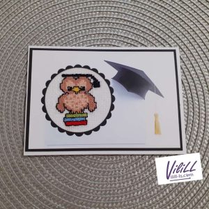 Картичка- плик с бродерия за дипломиране