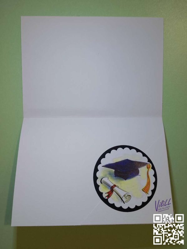 Картичка- плик с бродерия за дипломиране