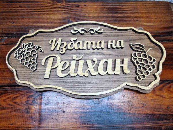 Персонализирани табели с ваш текст за врата, вила, веранда , механа