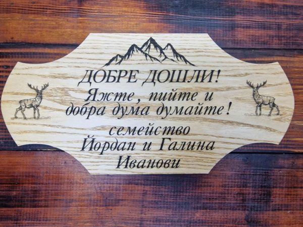 Гравирана табелка по поръчка