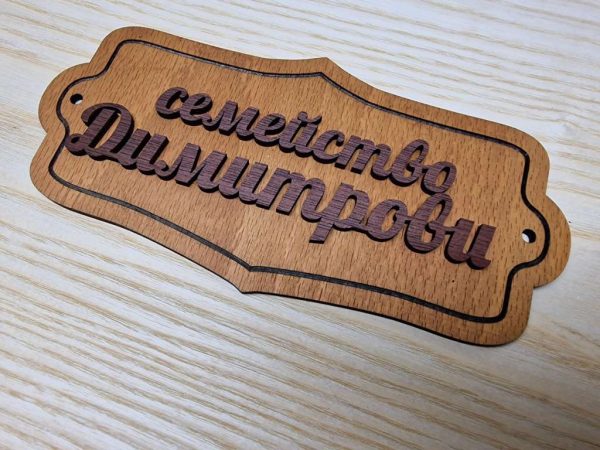 Персонализирана табелка с фамилно име за врата на ниска цена
