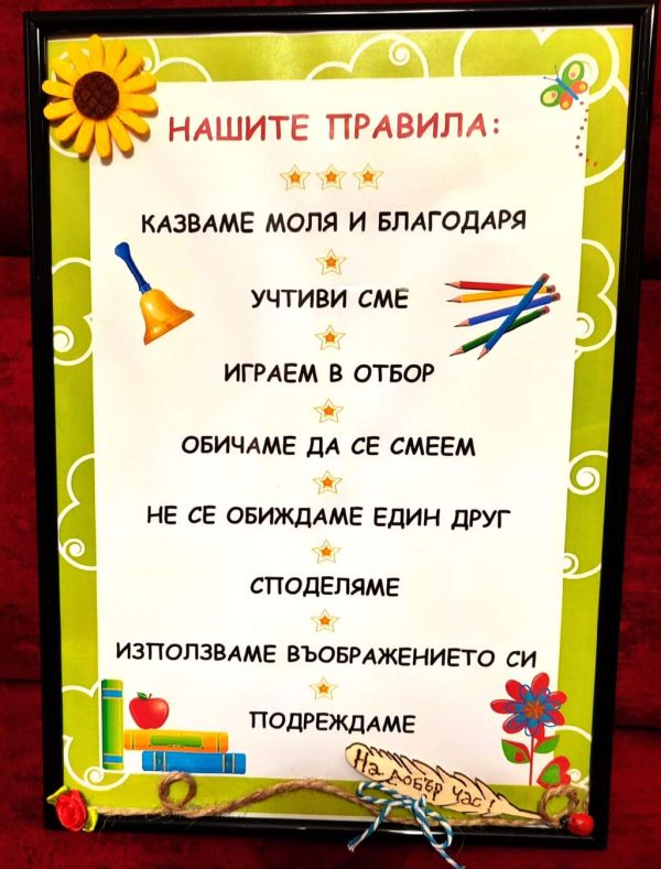 Рамки -нашите правила