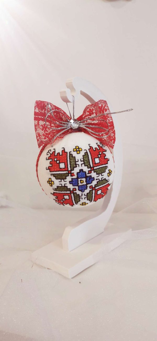 Коледни топки с шевица