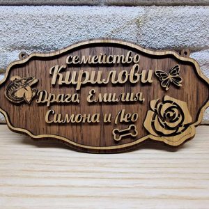 Индивидуални табели по поръчка Табела с надпис с ваш текст за врата