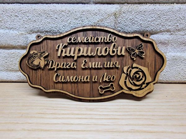 Индивидуални табели по поръчка Табела с надпис с ваш текст за врата