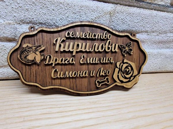 Индивидуални табели по поръчка Табела с надпис с ваш текст за врата