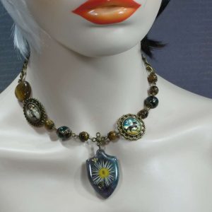 ⚜️ Колие "Класика" с тигрово око №3352