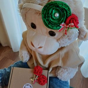 Коледна кутия № 4 с аксесоари за коса за Коледа и Нова година