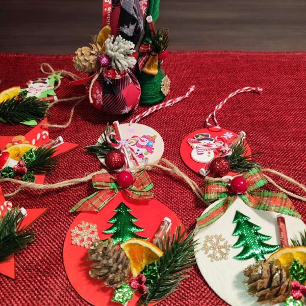 Големи кръгли висулки с елхичка за закачане