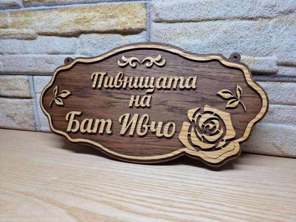 Табели по поръчка Табела с надпис с ваш текст за врата персонален пода