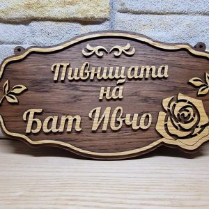 Табели по поръчка Табела с надпис с ваш текст за врата персонален пода