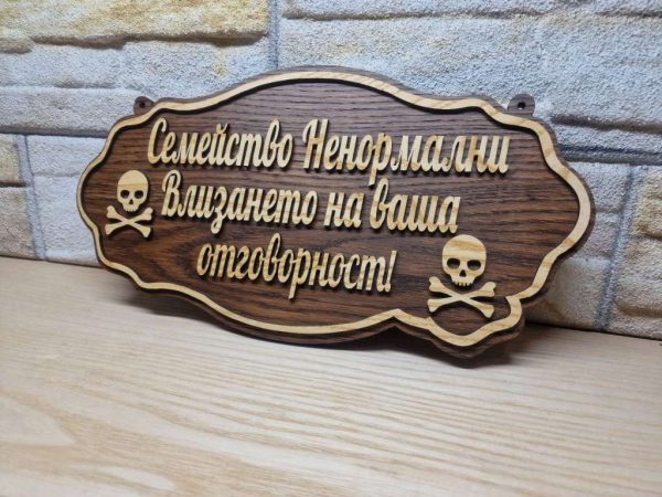 Индивидуални по поръчка с надпис ваш текст за врата персонализирани