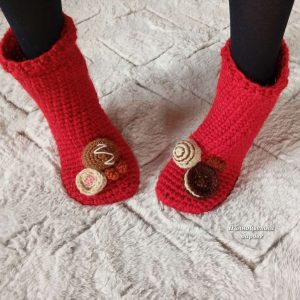 Плетени вълнени чорапи Сладушонки