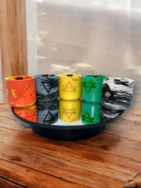 Сет от ароматни свещи „The five elements mini“ с включени пълнители