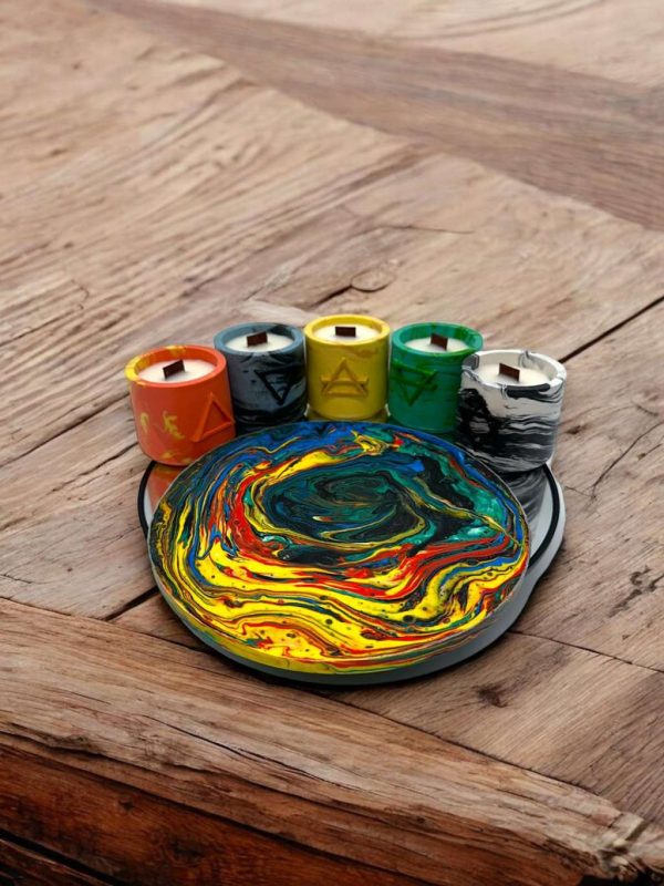 Сет от ароматни свещи „The five elements mini“ с включени пълнители