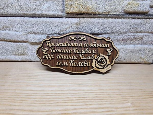 💥Персонализирани табели с ваш текст за врата по поръчка подарък