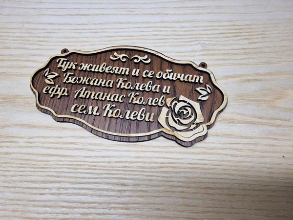 💥Персонализирани табели с ваш текст за врата по поръчка подарък