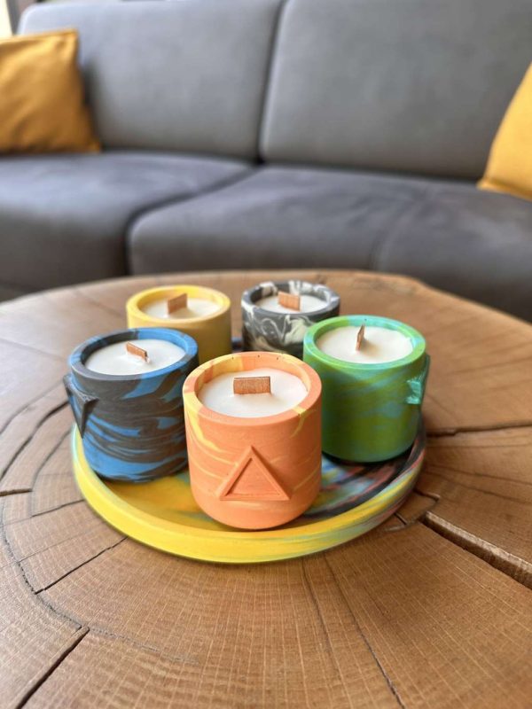 Сет от ароматни свещи „The five elements mini“ с включени пълнители