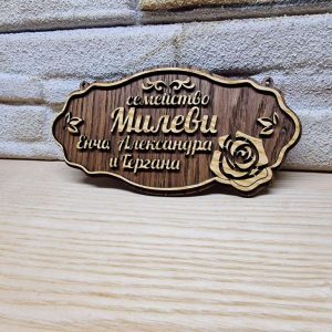Табелка с ваш текст за врата по поръчка подарък персонализирана