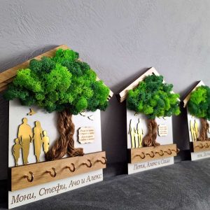 Къщичка за ключове със скандинавски мъх Къщичка за ключове със скандинавски мъх
