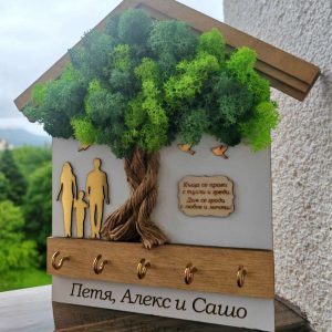 Къщичка за ключове със скандинавски мъх