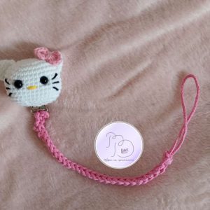Щипка/клипс за залъгалка Hello Kitty