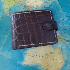Мъжки портфейл с Крокодилски шагрен
