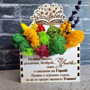 За първия учебен ден! Кашпа със скандинавски мъх