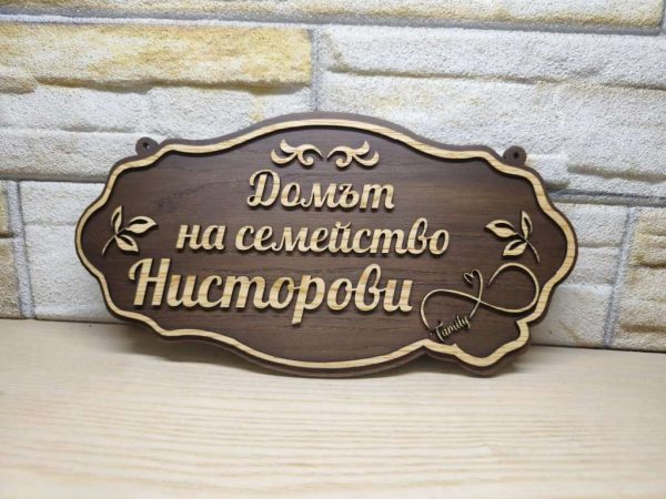 Индивидуални табели по поръчка с надпис ваш текст за врата персонализи