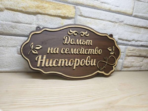 Индивидуални табели по поръчка с надпис ваш текст за врата персонализи