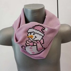 Детски кръгъл шал с бродерия Детски кръгъл шал с бродерия