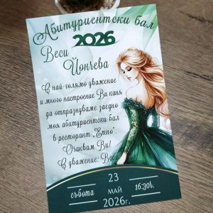 Покана за абитуриентски бал “Оливия” Покана за абитуриентски бал “Оливия”