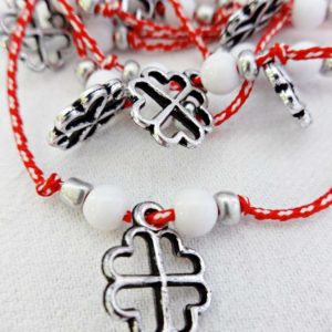 10 бр. мартеници с четирилистна детелина за късмет