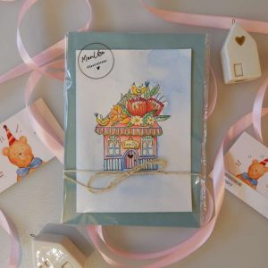 Двустранна картичка + хартиен плик Двустранна картичка + хартиен плик