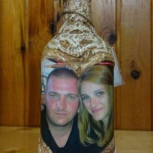 Арт бутилка за Свети Валентин с ваша обща снимка Арт бутилка за Свети Валентин с ваша обща снимка