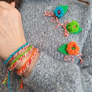 Комплект 2 мартенички За ръка За закичване Вълна Филц Игла за брошка Комплект 2 мартенички За ръка За закичване Вълна Филц Игла за брошка